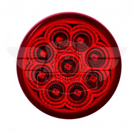 LAMPARA DEMARCADORA REDONDA 2.5" 9 LED 12VOLTIOS