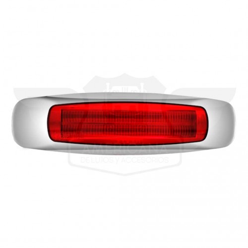 LAMPARA RECTANGULAR CON BISEL CROMADO Y CABLES 12V