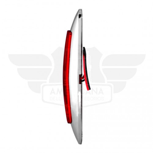 LAMPARA RECTANGULAR CON BISEL CROMADO Y CABLES 12V