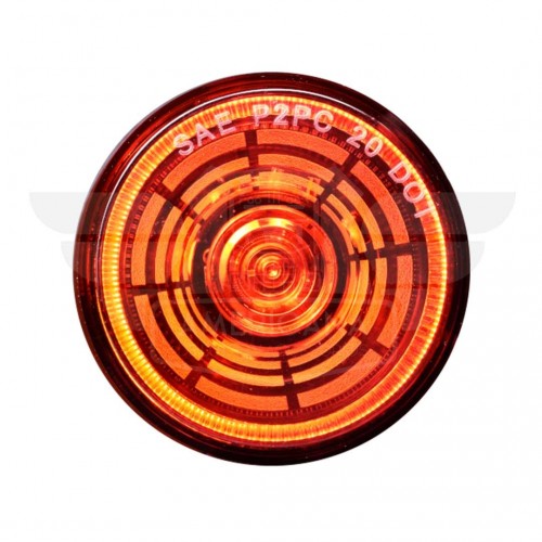 LAMPARA DEMARCADORA REDONDA PLANA 2.5" 4 LED 12V