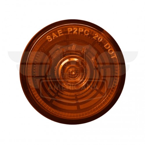 LAMPARA DEMARCADORA REDONDA PLANA 2.5" 4 LED 12V