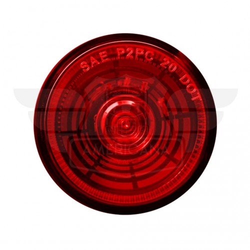 LAMPARA DEMARCADORA REDONDA PLANA 2.5" 4 LED 12V